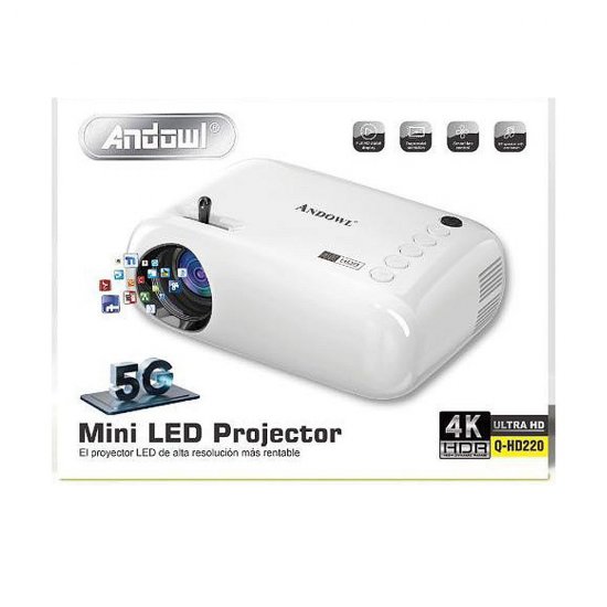 Andowl Q-HD220 Προτζέκτορας Mini Led 4K Ultra HD Λευκό Andowl Q-HD220 Προτζέκτορας Mini Led 4K Ultra HD Λευκό