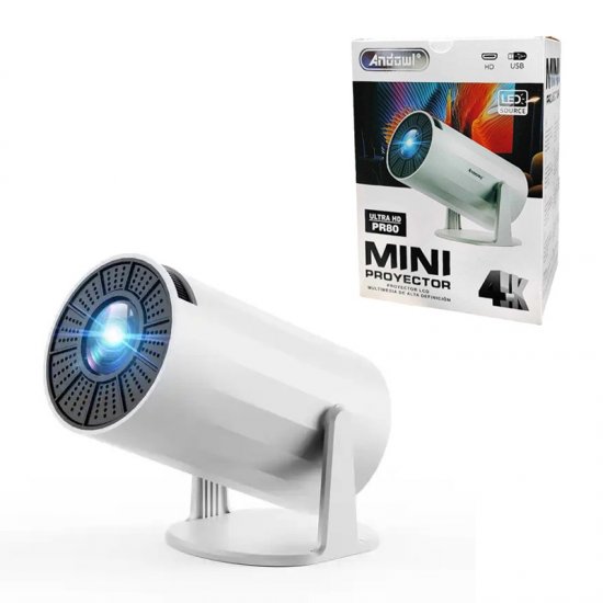 Andowl Μίνι LED Προτζέκτορας 4Κ Ultra HD USB PR80 Andowl Μίνι LED Προτζέκτορας 4Κ Ultra HD USB PR80