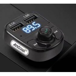 Andowl FM Transmitter με Bluetooth / USB Μαύρο