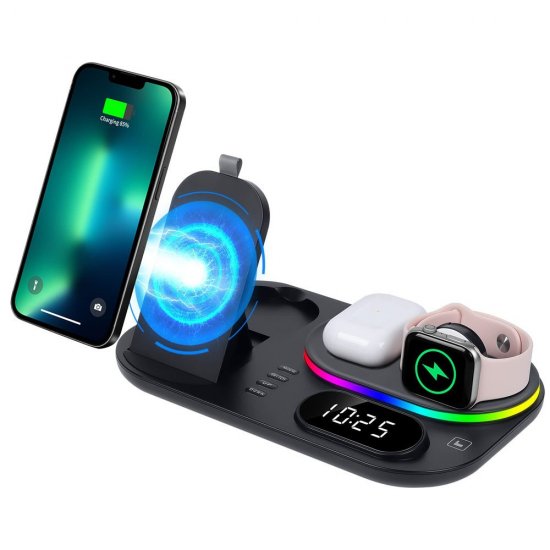 Andowl Ασύρματος Φορτιστής (Qi Pad) 30W Quick Charge 3.0 Μαύρος (Α06)