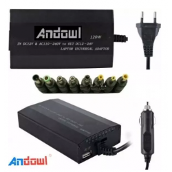 Τροφοδοτικό για λάπτοπ οικιακό – αυτοκινήτου 120W+USB Q-A23 ANDOWL