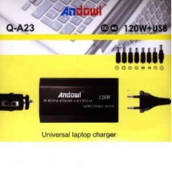 Τροφοδοτικό για λάπτοπ οικιακό – αυτοκινήτου 120W+USB Q-A23 ANDOWL