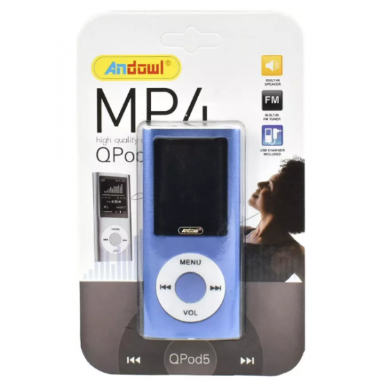 MP4 Player με οθόνη 1.8″ χωρίς εσωτερική μνήμη QPOD5 Andowl μπλε
