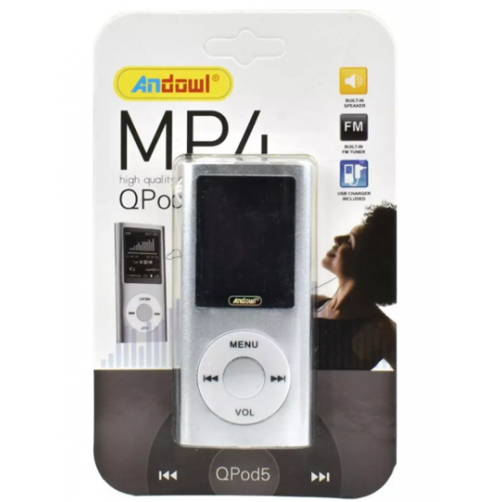 MP4 Player με οθόνη 1.8″ χωρίς εσωτερική μνήμη QPOD5 Andowl ασημί