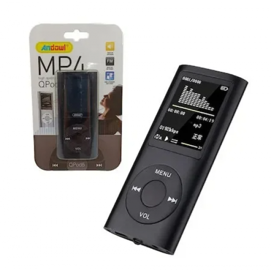 MP4 Player με οθόνη 1.8″ χωρίς εσωτερική μνήμη Andowl QPOD5 Μαύρο