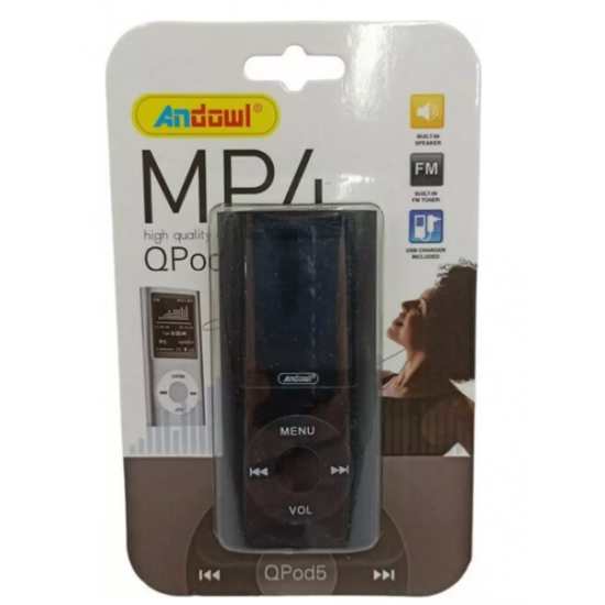 MP4 Player με οθόνη 1.8″ χωρίς εσωτερική μνήμη Andowl QPOD5 Μαύρο