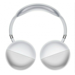 Q-MAX11 Ασύρματα/Ενσύρματα On Ear Ακουστικά με 15 ώρες Λειτουργίας Λευκά