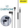 Awei L2 In-ear Handsfree με Βύσμα 3.5mm Μαύρο Awei L2 In-ear Handsfree με Βύσμα 3.5mm Μαύρο