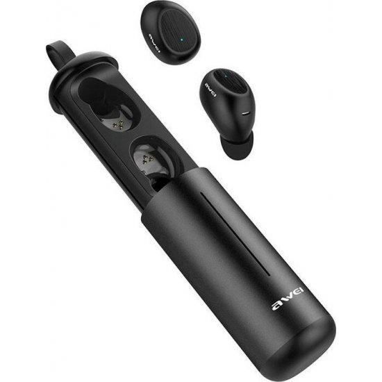 Awei T55 In-ear Bluetooth Handsfree Ακουστικά με Θήκη Φόρτισης Μαύρα Awei T55 In-ear Bluetooth Handsfree Ακουστικά με Θήκη Φόρτισης Μαύρα