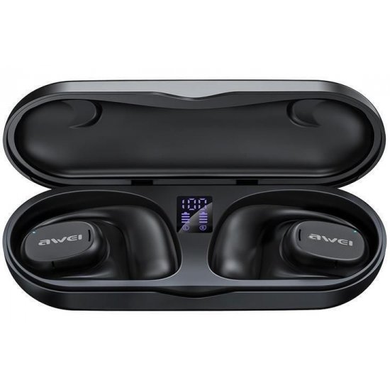 Awei T69 Open Ear Bluetooth Handsfree Ακουστικά με Θήκη Φόρτισης Μαύρα Awei T69 Open Ear Bluetooth Handsfree Ακουστικά με Θήκη Φόρτισης Μαύρα