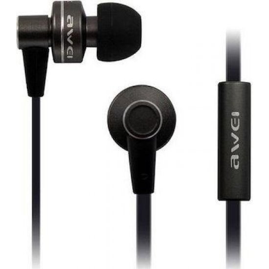 Awei ES900i In-ear Handsfree Ακουστικά με Βύσμα 3.5mm Μαύρο Awei ES900i In-ear Handsfree Ακουστικά με Βύσμα 3.5mm Μαύρο