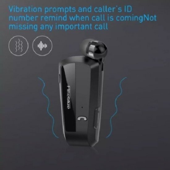 Fineblue F990 Ακουστικό Bluetooth In Ear Πέτου Black
