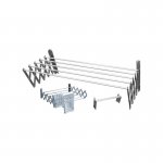 Πτυσσόμενη Απλώστρα Ρούχων Τοίχου 80x60cm 4m