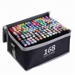 Επαγγελματικοί Μαρκαδόροι Ζωγραφικής με Διπλή Μύτη σε 168 Χρώματα