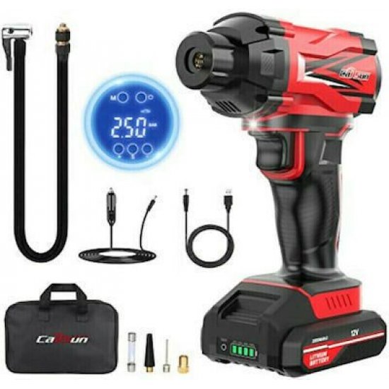 Τρόμπα Αέρος με ψηφιακή ένδειξη και φακό- Air Pump C1811 CARSUN