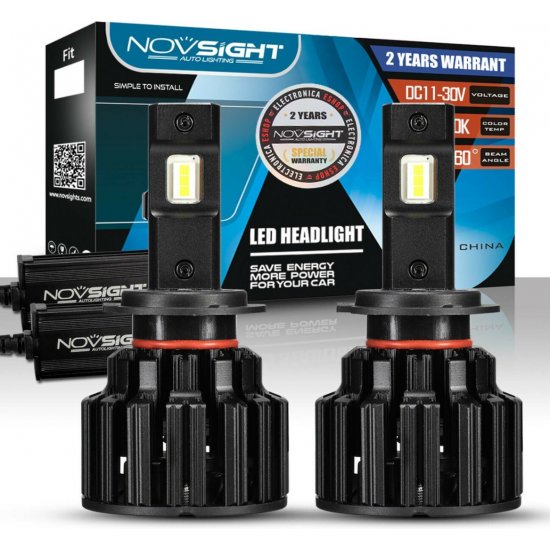 NovSight Led H7 100W 20000LM 6000K A397-F06 2τμχ