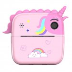 Instant Παιδική Φωτογραφική Μηχανή με Θερμικό Χαρτί – Ροζ Unicorn