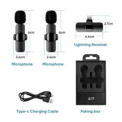Μικρόφωνο Ασύρματο Apexel K9 Lightning  Μικρόφωνο Ασύρματο Apexel K9 Lightning