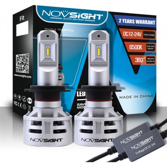NovSight H7 A386-N9-H7 LED 12/24V 60W 2τμχ NovSight H7 A386-N9-H7 LED 12/24V 60W 2τμχ