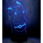 Διακοσμητικό Φωτιστικό 3D Illusion LED Pikachu Πολύχρωμο