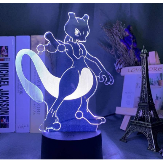 Διακοσμητικό Φωτιστικό 3D Illusion LED Pokemon Πολύχρωμο