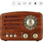 Επαναφορτιζόμενο Retro Ραδιόφωνο CMiK MK-615BT Καφέ