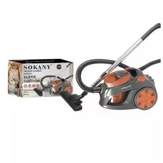 Ηλεκτρική σκούπα Sokany SK-3388 με κάδο 3L 3000W πορτοκαλί