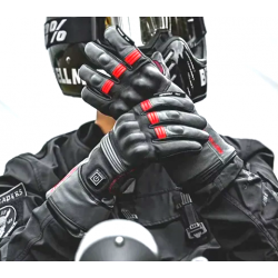 Δερμάτινα Θερμαινόμενα Αδιάβροχα Γάντια Μηχανής L– XXL Motowolf MDL0343-BK – Μαύρο