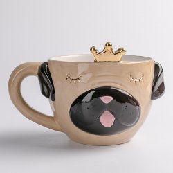 Κεραμική Τρισδιάσταστη Κούπα Σκυλάκι Pug