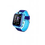 Παιδικό Smartwatch Q12 με GPS και Καουτσούκ/Πλαστικό Λουράκι Μπλε  