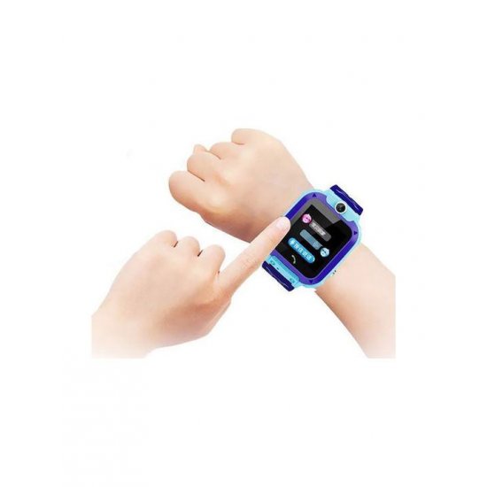 Παιδικό Smartwatch Q12 με GPS και Καουτσούκ/Πλαστικό Λουράκι Μπλε