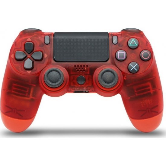 Doubleshock Ασύρματο Gamepad για PS4 Transparent Red Doubleshock Ασύρματο Gamepad για PS4 Transparent Red