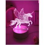 Διακοσμητικό Φωτιστικό 3D Illusion LED Μονόκερος Πολύχρωμο