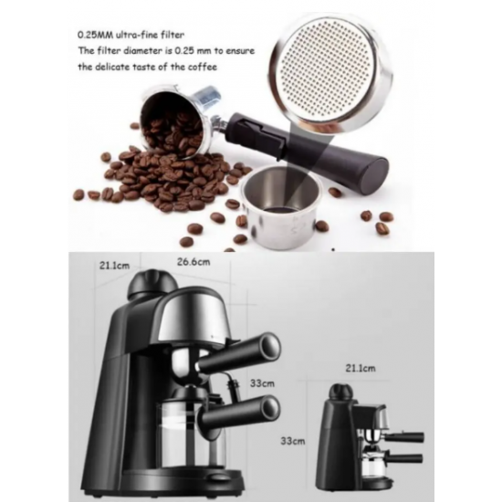 Sokany SK-6810 Μηχανή Espresso 800W Πίεσης 5bar για cappuccino Μαύρη