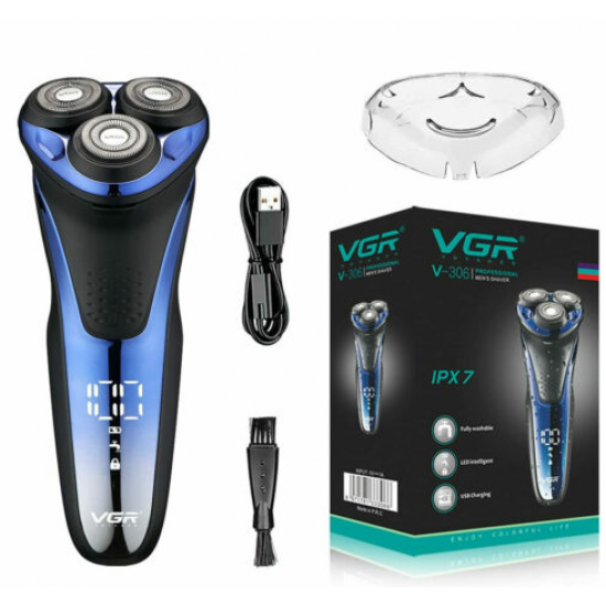 Επαναφορτιζόμενη USB Ξυριστική μηχανή με Οθόνη LCD VGR V-306