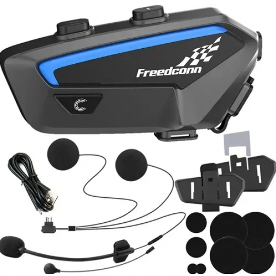 Ενδοεπικοινωνία μονή για κράνος μηχανής με Bluetooth FreedConn FX - μαύρο Ενδοεπικοινωνία μονή για κράνος μηχανής με Bluetooth FreedConn FX - μαύρο