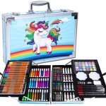 Loco Unicorn Blue Σετ Ζωγραφικής με Βαλιτσάκι 34x23x9cm 145τμχ