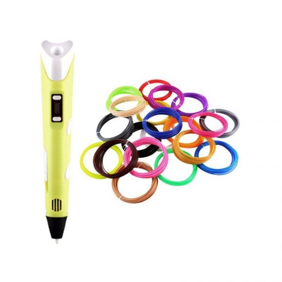 3D Pen με 10 Νήματα PLA 1.75mm - Κίτρινο 3D Pen με 10 Νήματα PLA 1.75mm - Κίτρινο