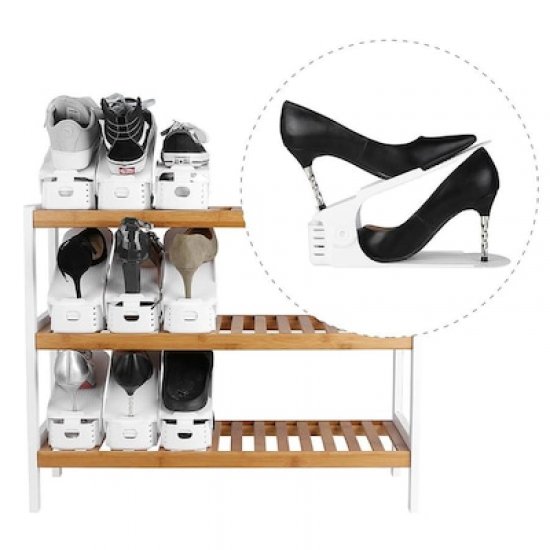 Οργανωτής Παπουτσιών Εξοικονόμησης Χώρου Με Ρυθμιζόμενο Ύψος 6 Τεμάχια Storage Shoes Rack