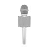 Ασύρματο Μικρόφωνο Ηχείο Bluetooth Karaoke Σε Ασημί Χρώμα