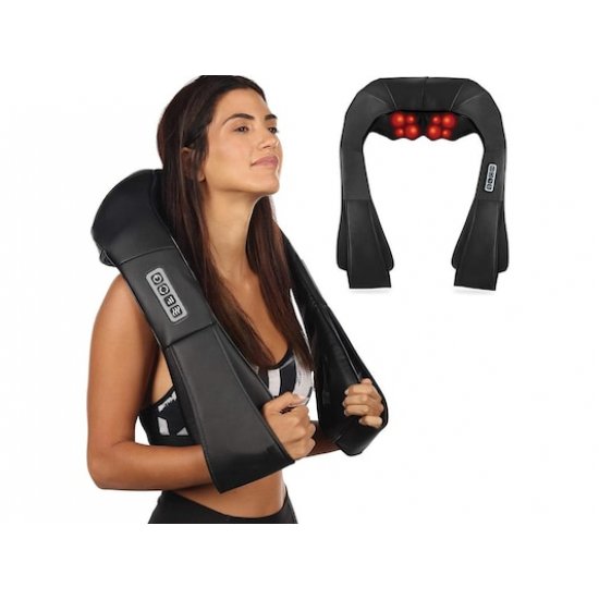 Συσκευή Σιάτσου Μασάζ Λαιμού, Αυχένα, Πλάτης Με Υπέρυθρη Ακτινοβολία Σε Μαύρο Χρώμα Συσκευή Σιάτσου Μασάζ Λαιμού, Αυχένα, Πλάτης Με Υπέρυθρη Ακτινοβολία Σε Μαύρο Χρώμα