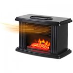 Mini Τζάκι Αερόθερμο Με Εφέ Φλόγας 1000w Και Τηλεχειριστήριο
