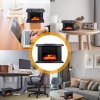 Mini Τζάκι Αερόθερμο Με Εφέ Φλόγας 1000w Και Τηλεχειριστήριο Mini Τζάκι Αερόθερμο Με Εφέ Φλόγας 1000w Και Τηλεχειριστήριο