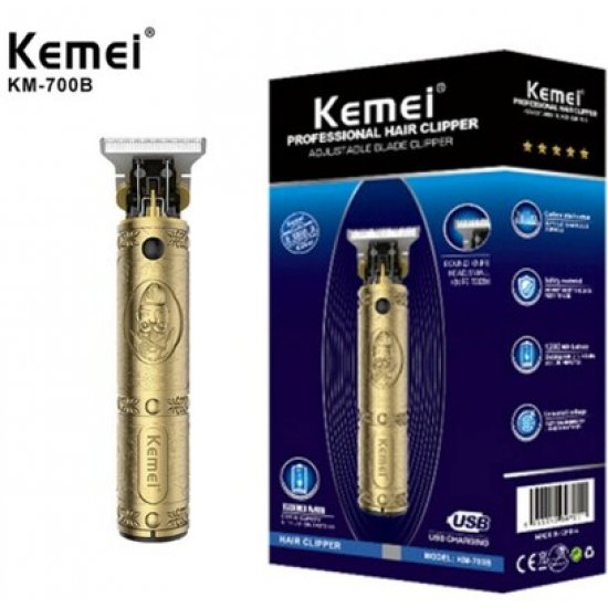 Επαναφορτιζόμενη Επαγγελματική Κουρευτική Μηχανή Km-700b Kemei