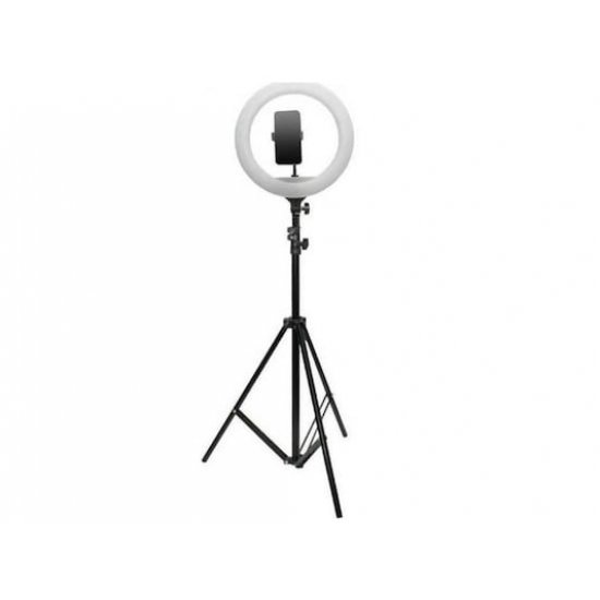 Επαγγελματικό Φωτογραφικό Δαχτυλίδι Ring Light 26 Cm Με Τρίποδο 170 Cm Και Βάση Κινητού