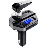 Transmitter Φορτιστής Αυτοκινήτου Με Ακουστικό Bluetooth Handsfree Car Kit Fm V6
