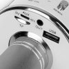 Ασύρματο Μικρόφωνο Ηχείο Bluetooth Karaoke Σε Ασημί Χρώμα