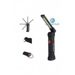 W-51 COB Περιστρεφόμενο 180 μοιρών 5 θέσεων USB Light Work Light OE