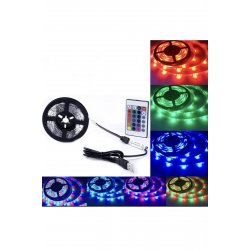 Αδιάβροχη λωρίδα LED RGB 5050 με τηλεχειριστήριο Q-DT20 - 2 μέτρα Αυτοκόλλητη - USB - OEM