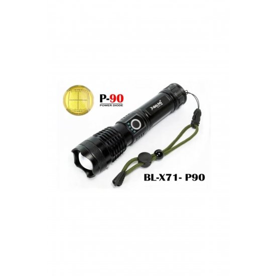 Επαναφορτιζόμενος φακός LED P90 bl-x71-p90